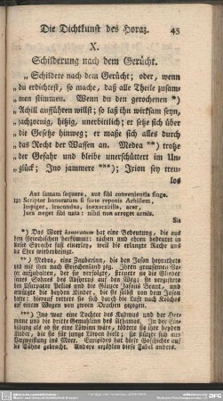 X. Schilderung nach dem Gerücht