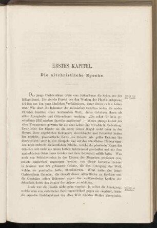 Erstes Kapitel. Die altchristliche Epoche.