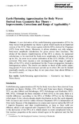 Earth-flattening approximation for body waves derived from geometric ray theory - improvements, corrections and range of applicability