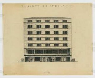 Geschäfts- und Bürohaus Tauentzienstraße 11, Berlin-Charlottenburg: Ansicht 1:100