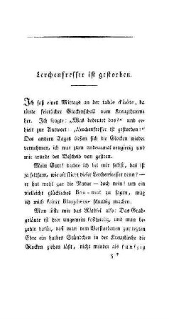 Lerchenfresser ist gestorben
