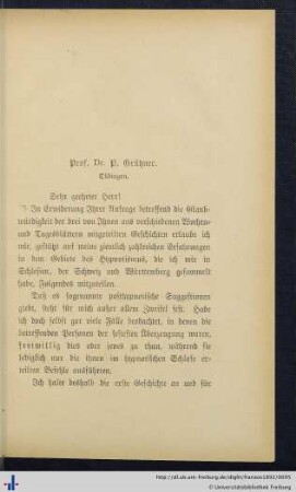 Grützner, Prof. Dr. P., in Tübingen.
