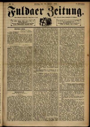 Ausgabe vom Freitag, den 30. Januar 1891.