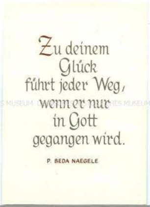 Postkarte mit christlichem Spruch