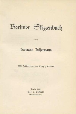 Berliner Skizzenbuch