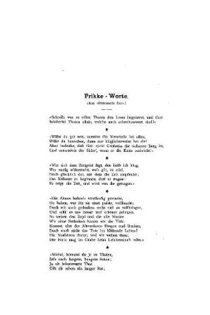 Frikke Worte : (Aus "Prinzessin Ilse")