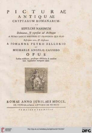 Picturae Antiquae Cryptarum Romanarum Et Sepulchri Nasonum