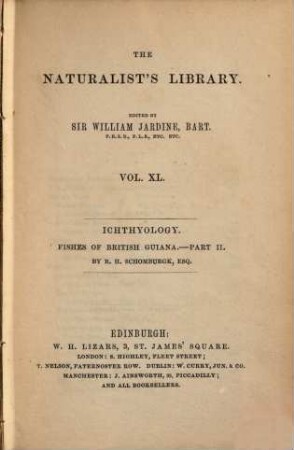 The Naturalist's Library, IV. Ichtyology. [6] = 40, Fishes of British Guiana ; part 2