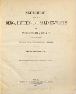 Zeitschrift für das Berg-, Hütten- und Salinenwesen im Deutschen Reich. 41. 1893