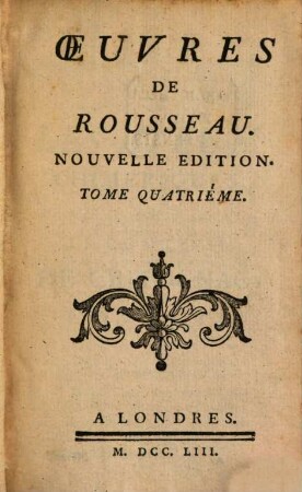 Oeuvres De Rousseau, 4