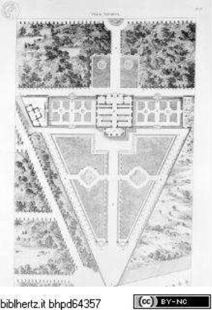 Choix des plus célèbres maisons de plaisance de Rome et de ses environs, Tafel 33: Plan de la Villa Negroni