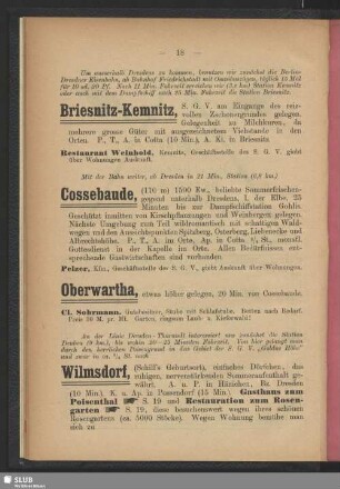 [Sommerfrischen und Touren]