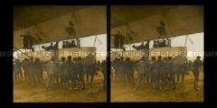 Militärische Haltemannschaft am Zeppelin bei Biberach