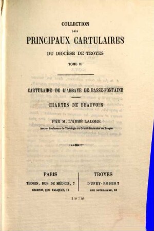 Collection des principaux cartulaires du diocèse de Troyes, 3