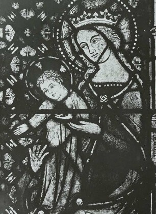 Dreikönigen-Fenster, N II, Feld 2b: Maria mit Christuskind