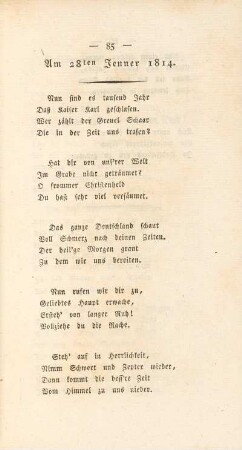 Am 28ten Jenner 1814