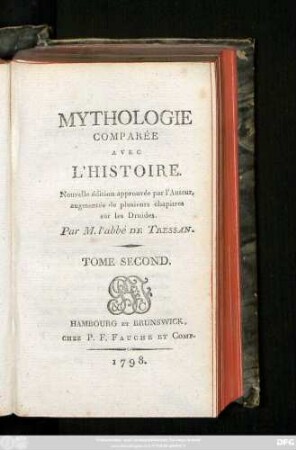 Tome Second: Mythologie Comparée Avec L'Histoire