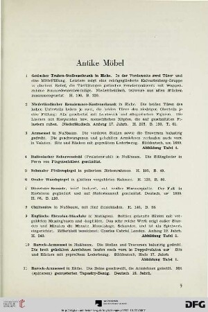 Antike Möbel (Nr. 1-60)