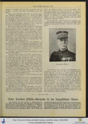 Ueber Hundert Elsässer-Generäle in der französischen Armee.