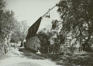 Nischwitz (Thallwitz-Nischwitz). Bockwindmühle. Wohnhaus des Müllers der Bockwindmühle