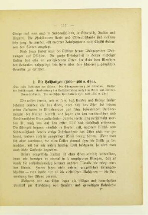 2. Die Hallstattzeit (1000-400 v. Chr.)