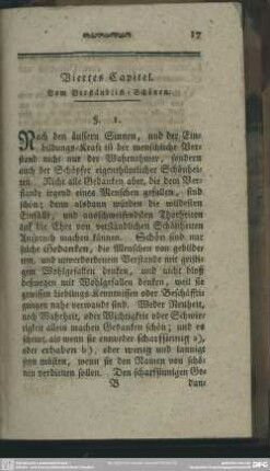 Viertes Capitel. Vom Verstaendlich-Schoenen