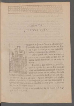 Capítulo XVI - Justicia rusa