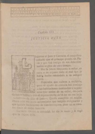 Capítulo XVI - Justicia rusa
