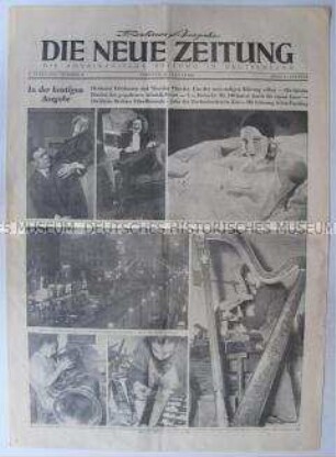 Tageszeitung der US-Armee "Die Neue Zeitung" u.a. zum Krieg in Korea