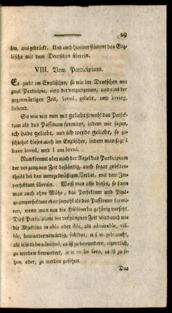 VIII. Vom Participium.