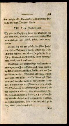VIII. Vom Participium.