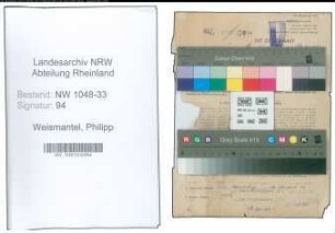 Entnazifizierung Philipp Weismantel , geb. 00.00.1892 (Lehrer)
