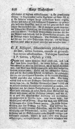 Dilucidationes philosophicae de Deo, anima humana, mundo et generalibus rerum affectionibus. Ed.IV.