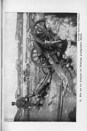 21. Eine von den Franzosen bei Maubeuge zurückgelassene Kanone.