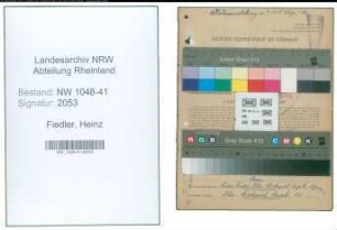 Entnazifizierung Heinz Fiedler , geb. 23.08.1914 (Polizist)