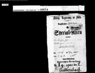 Kirchenwaldungen im Kreis Gummersbach Bd. 1