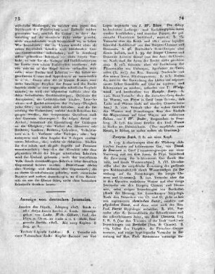 Anzeige von deutschen Journalen.
