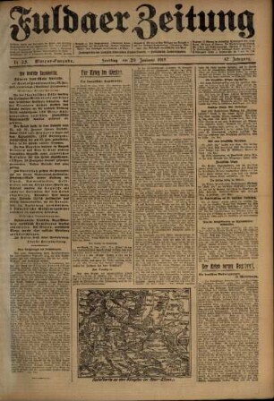 Erste Ausgabe vom Freitag, den 29. Januar 1915.