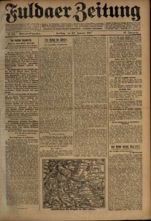 Erste Ausgabe vom Freitag, den 29. Januar 1915.