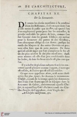 Chapitre XX: De la serrurerie