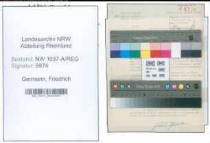 Entnazifizierung Friedrich Germann , geb. 00.00.0000 ()