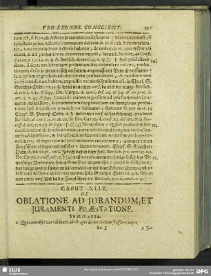 Caput XLIV. De Oblatione Ad Jurandum,Et Juramenti Praestatione