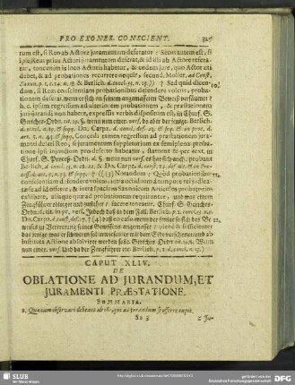 Caput XLIV. De Oblatione Ad Jurandum,Et Juramenti Praestatione