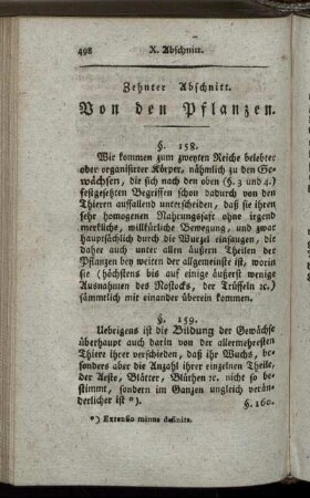Zehnter Abschnitt. Von den Pflanzen