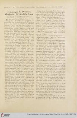 Mitteilungen der Deutschen Gesellschaft für christliche Kunst