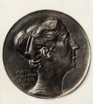 Plakette Emily Hobhouse (avers) : Plakette Emily Hobhouse (avers). Bronze (1921; M. Molitor)