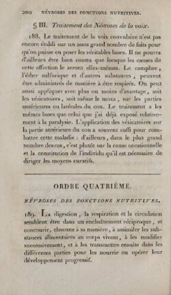Ordre quatrième. Névroses des fonctions nutritives