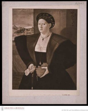 Bildnis einer Dame mit Pelzmantel und Perlenkette
