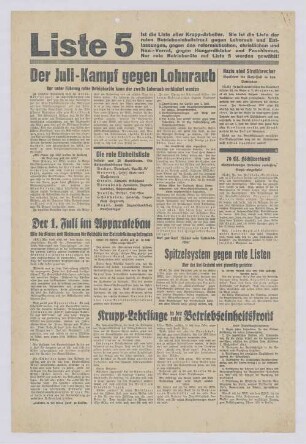 "Roter Schlußappell bei Krupp"
