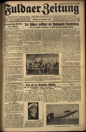 Erste Ausgabe vom Freitag, den 15. Februar 1935.